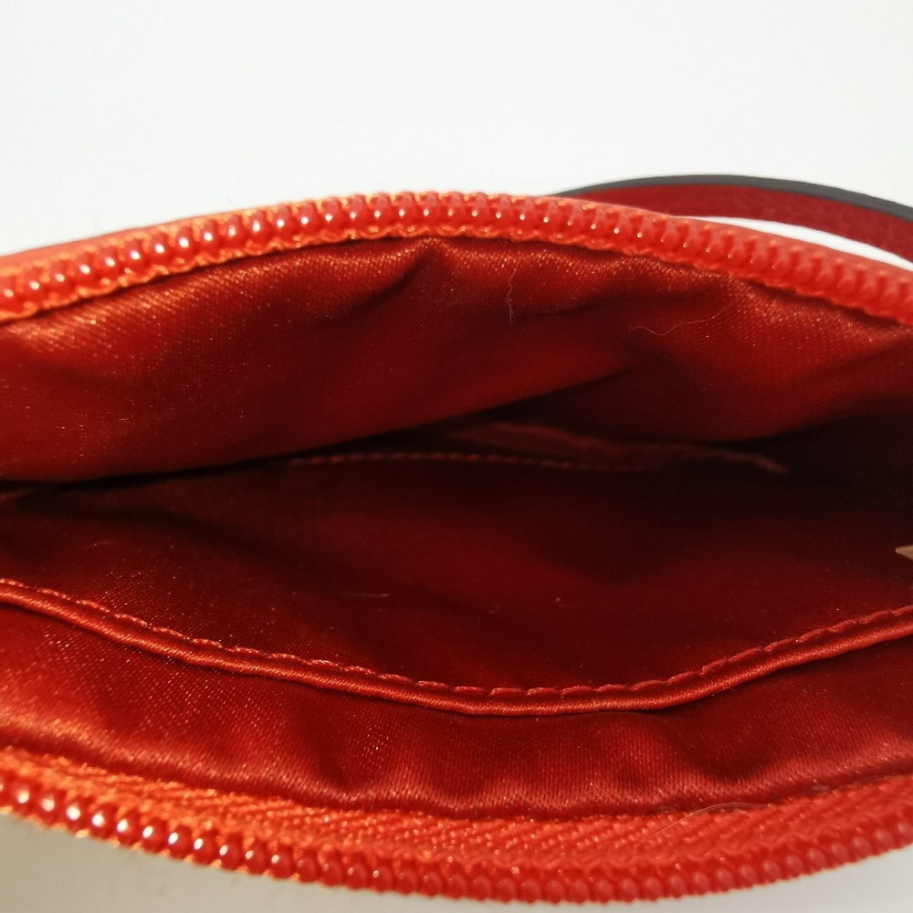 COACH Park Small Pebbled Leather Wristlet Bright Vermillion / Red - F49475 - Picture 5 of 9